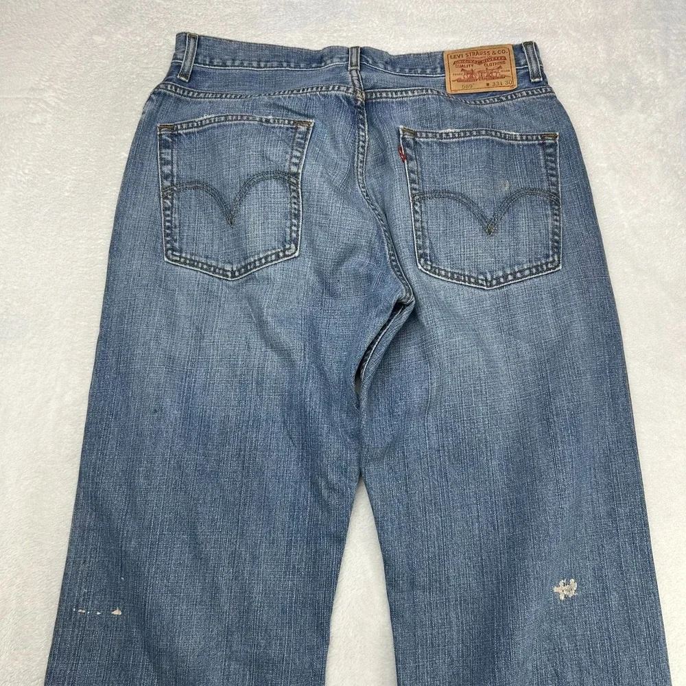 Levi's 569 Loose Straight‎ Jeans Men's Blue Denim Classic Straight - 32X28.5